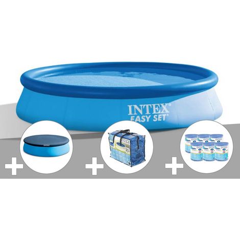Intex – Piscine hors sol autoportée ronde 3,66 m – Hauteur 0,76 m – Volume 5,60 m³ – Filtration à cartouche 1,7 m³/h – Montage rapide 10 min
