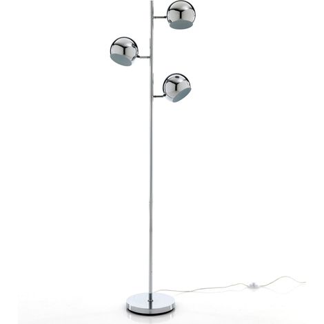 Lampada da terra in metallo cromato cm. H.155 x L.44