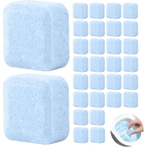 30 x Toilet Bowl Cleaning Tablets, Toilet Cleaner, Extra Strong Toilet Cleaner, Powerful Cleaning for Toilets and Urinals, Toilet Tablets for Toilets and Urinals (1/5)