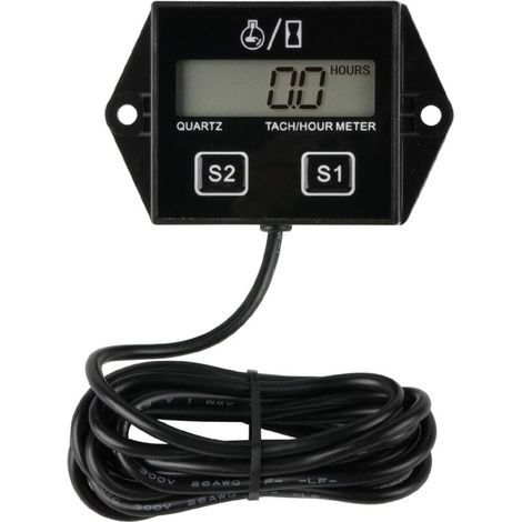Promotion, Tachymètre de compteur horaire numérique, rappel de maintenance, batterie remplaçable, arrêt automatique, utilisation pour tondeuse à gazon ZTR Générateur de tracteur Marine VTT Motoneige e (1/4)