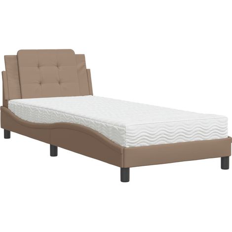 Maison Exclusive - Giroletto senza Materasso Zadar Cappuccino 100x200cm Similpelle (1/5)