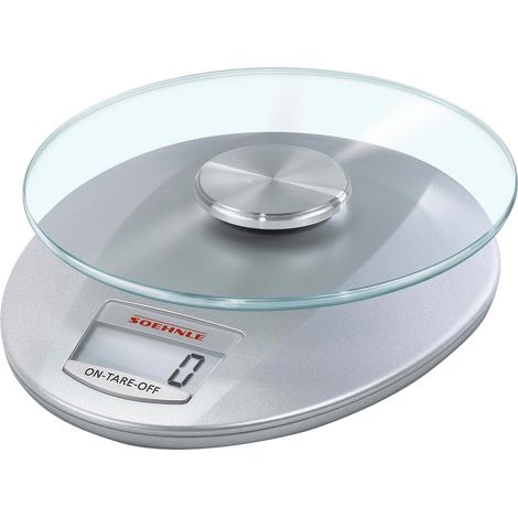 Balance de cuisine Roma White, Balance culinaire à affichage LCD, Balance alimentaire d’une capacité de 5 kg avec plateau de pesée en verre, balance numérique, blanc (1/5)