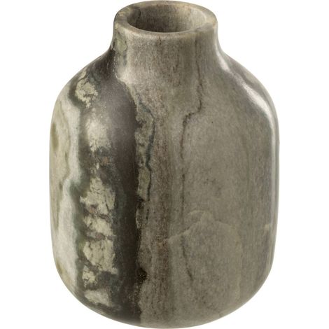 Vase en pierre marbrée noir et gris - noir et gris clair (1/2)