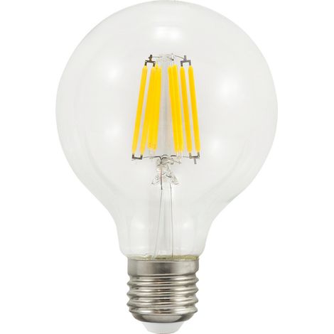 Ampoule LED filament globe G80 E27 810lm 3000K Polux (1/3)