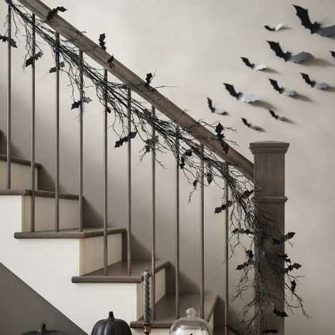 6ft Spooky Bat Halloween Garland (1/2)
