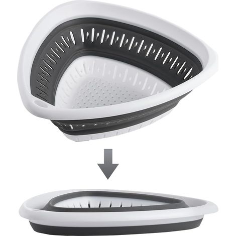 1 Passoire Pliable, Silicone Et Plastique, Design Extensible, Tpe Et Polypropylène, Pour Cuisine Et Camping
