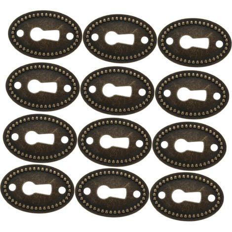 Garneck Lot de 12 plaques décoratives ovales en alliage zinc pour (1/5)