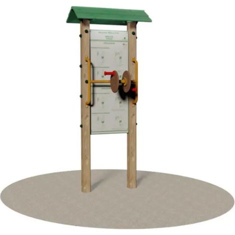 Giochipark station de rotation des bras cm75x90x215h bois acier fitness parks - 1 Kg (1/2)