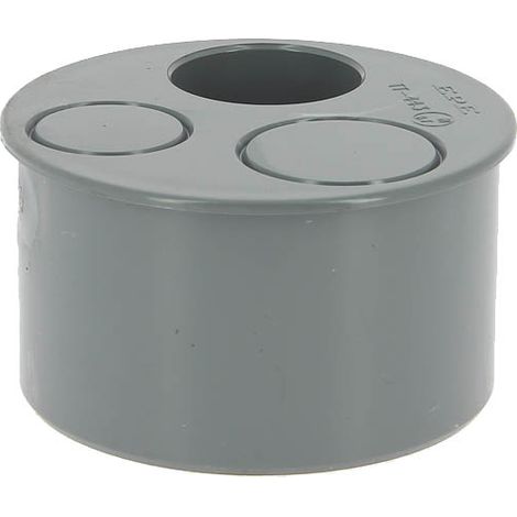 Adequa – Raccord d'évacuation PVC – Tampon de réduction mâle femelle Ø100 mm vers Ø40 mm et Ø32 mm – Pour installations sanitaires