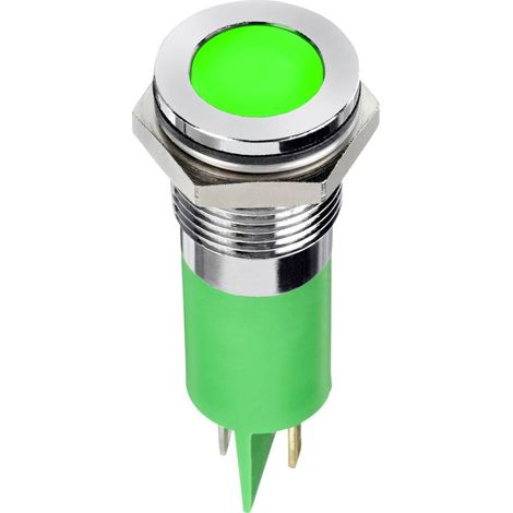 APEM Q14F1CXXG24E Voyant de signalisation LED vert Flush 5 mcd Y111893