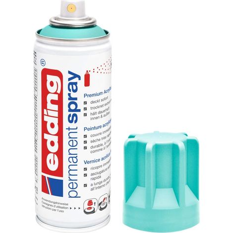 edding 5200 Spray Permanente, Turchese Opulento Opaco, 200 Ml, Vernice Acrilica Premium per Dipingere e Decorare Vetro, Metallo, Legno, Ceramica, Plastica, Tela, Smalto Acrilico, Vernice Spray (1/5)