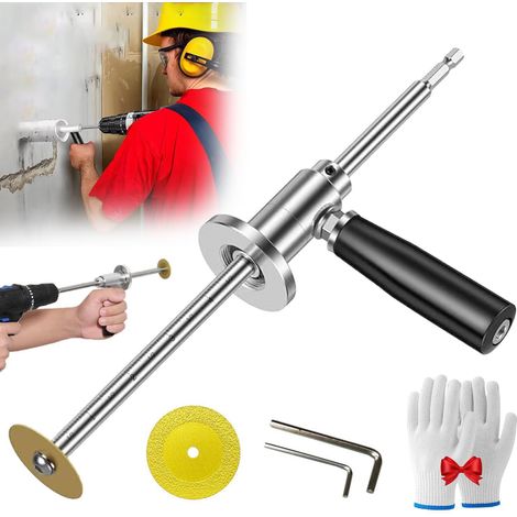 Cortador de tubos interno para tubería de PVC, cortador de tubos interno con rueda de corte de grano de diamante y mango, adecuado para 1-1/2 a 8 pulgadas, profundidad de corte ajustable