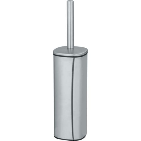 Brosse WC ALASSIO, acier inoxydable mat, gris,