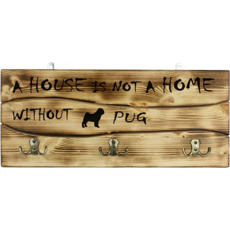 Carlino, Carlin - appendiabiti con cane, espositore per medaglie, decorazione per la casa di Art-Dog (1/5)