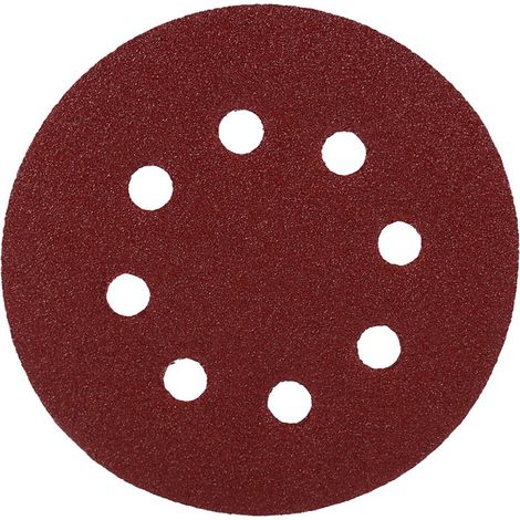 125-mm-Schleifscheiben, rot, 8 Löcher, 100er-Körnung – Polierpad-Set