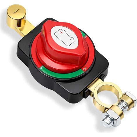 Coupe-Circuit Batterie 12-48V Universel, Interrupteur de Déconnexion ON/OFF Robuste en ABS, Coupe Batterie pour Voiture, Camion, Bateau, Moto, Camping-Car et Yacht (1/5)