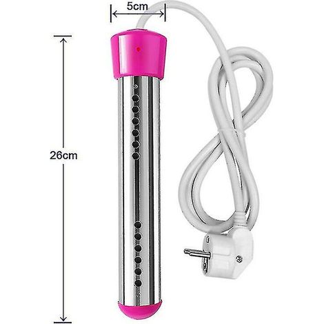 Chauffe-eau instantané submersible électrique portatif de thermoplongeur de 1500w pour l'eau de piscine-eu-noir