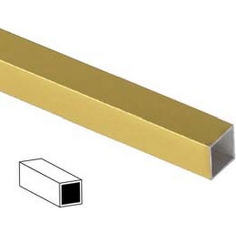 5PZ PROFILO TUBO QUADRO MT.1 ALLUMINIO ORO - mm.10x10