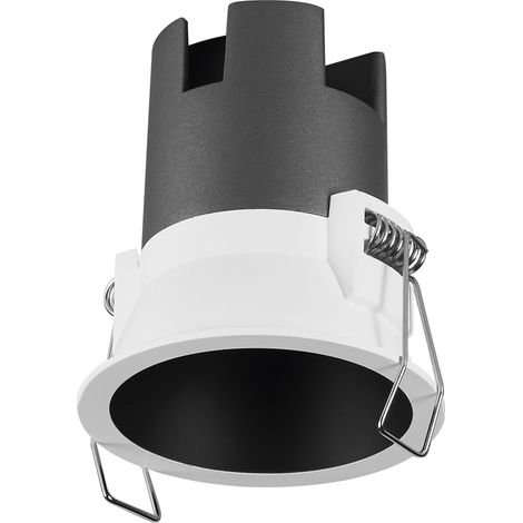 OSRAM Spot encastré SPOT TWIST, noir, 5 W, 400 lm, 830 W, diamètre 70 mm, couleur de lumière blanc chaud, jusqu'à 90 % d'économies d'énergie par rapport aux downlights halogènes, installation facile, (1/4)