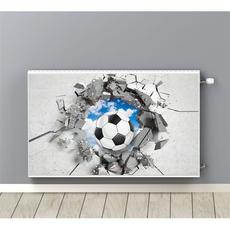 Magnetmatte für Heizkörperabdeckung, 3D-Fußballmotiv, 60 x 100 cm (1/3)