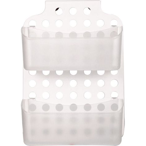 Estante de ducha - Estante colgante de 2 niveles, blanco (1/5)
