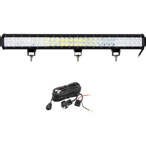 Barra de luz LED de trabajo, iluminación versátil, construcción duradera, 71 cm (28 pulgadas), 180 W, con cable. (1/2)