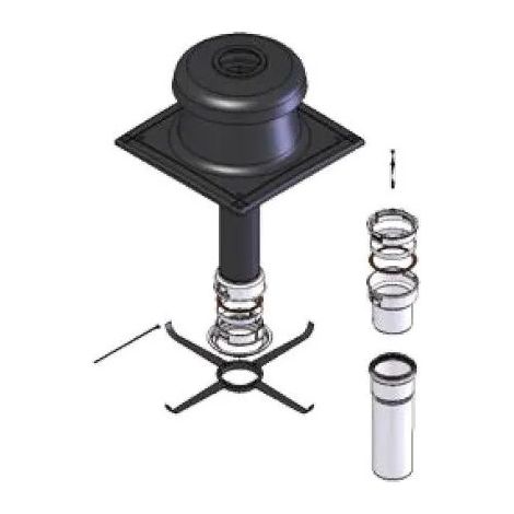 Kit di tubi a soffitto PP D80 completo