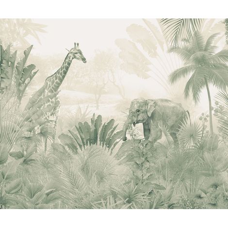 Papier peint panoramique - Animaux de la Jungle - 130 cm x 109 cm (1/2)