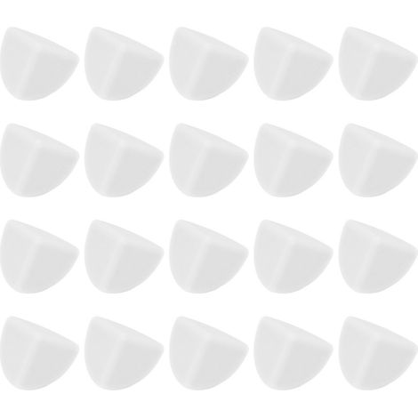 20 Coins de meuble en silicone blanc pour sécurité enfant et protection des angles de bureau (1/5)