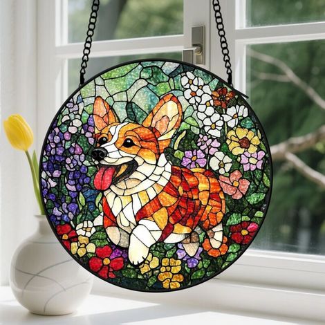 Capteur de Soleil en Vitrail Décoration Spirituelle pour Maison 15cm (1/4)
