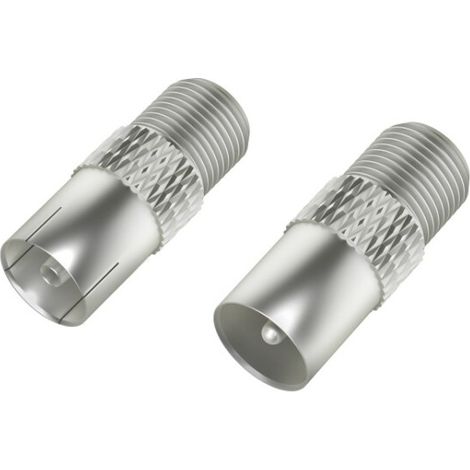 Hama SAT-Adapter-Set F-Kupplung Koax-Stecker leicht