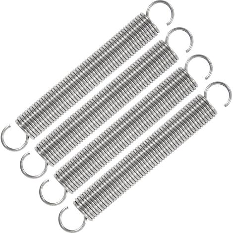 Traction Spring 75 mm Tension Springs with Hooks Stainless Steel Springs Wire Diameter 1.1 mm Outer Diameter 10 mm Force 2.35 kg 4 Pieces (1/5)