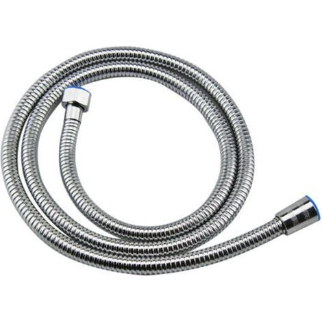 Flexible de douche en acier inoxydable 150cm, double protection contre l'emmêlement Marque internationale-Flexible de douche extrêmement flexible, flexible métallique avec raccord pivotant (1/4)