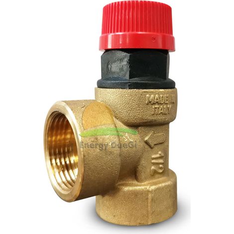 Valvola di sicurezza, limitatrice di pressione a membrana 1/2" FF, 3 BAR