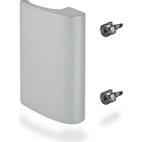 Balkontürgriff SEJA 82 x 52,5 x 20 mm BA 48 mm Aluminium Verdeckte Verschraubung silber