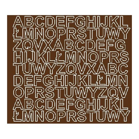 Selbstklebende Buchstabenaufkleber, 2 cm, braun, matt (1/2)