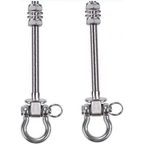 2pcs Crochet de Balançoire avec Roulement,22.5cm Accroche de Hamac Fixation Fauteuil Suspendu de 180 Pivot Ensemble Plafond Poutre Chaise de Yoga Sac de Frappe Materiel de Suspension,1500lbs (1/5)