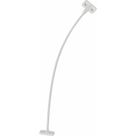 Limiteur d'ouverture de porte meuble 200mm compas de retenue à visser plastique blanc (1/2)