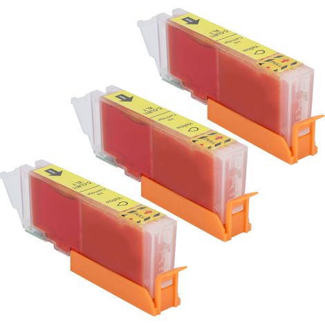Lot de 3 cartouches d'encre pour imprimante Canon CLI871 MG5780 TS6080 TS5080 (fournitures d'encre pour bureau et école) (1/5)