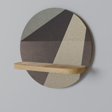 BEIGE GEOMETRY Rundes Regal (1/5)