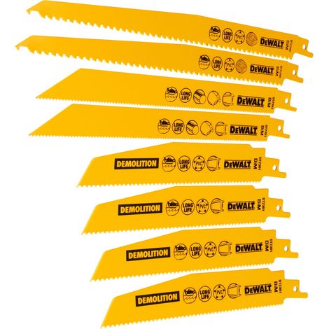 DeWalt Säbelsägeblätter BIM, Set 8-tlg. (1/3)