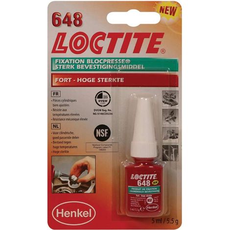 Frein filet professionnel fixation forte loctite 648 5 ml (1/2)
