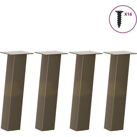 Couchtischbeine 4 Stk. Naturstahl 42 cm Stahl