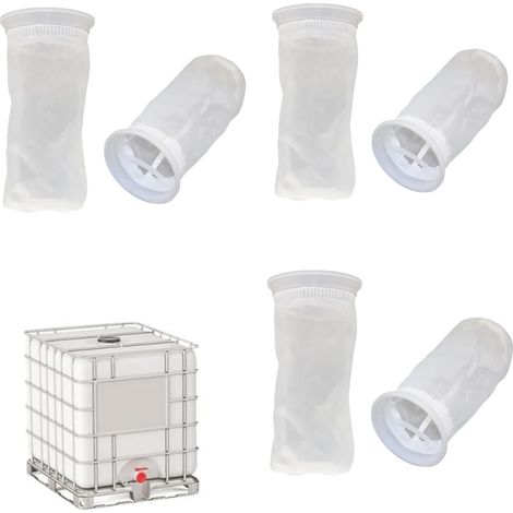 Filtre en Nylon, 6 Pièces Accessoires de Filtre de Réservoir IBC pour cuve eau de pluie 1000l avec robinet Filtre de recuperation,Filtre de Remplacement pour DN150 citerne récupérateur dEau, litres (1/5)