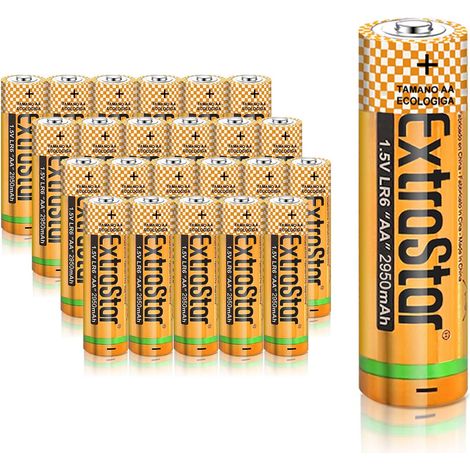 Batterie d'alcaline AA LR6 de 1,5 volts, 2950 mAh No5 piles, gamme de performances, non facturable, 24 pièces (1/5)