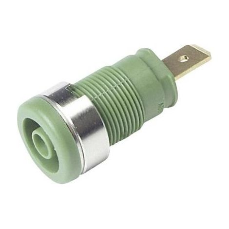 SKS HIRSCHMANN SEB 2620 F6,3 PRESA DI SICUREZZA DA LABORATORIO PRESA VERTICALE Ø PERNO: 4 MM VERDE 1 PZ.