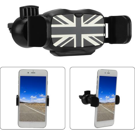 Support de téléphone/support de navigation rétractable électrique pour grille d'aération intérieure BMW MINI (gris/beige) (livré avec batterie intégrée) (1/5)
