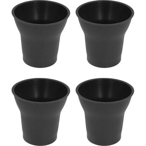 Set mit 4 schwarzen Kunststoff-Möbelgleitern, 15 cm (6 Zoll), ausgestellte Gleiter für Bettbeine, Tische, Schränke, Sofas (1/5)