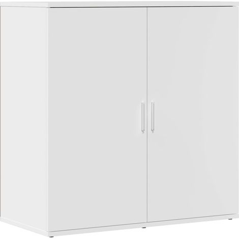 Aparador de madera de ingeniería blanco 79x38x80 cm vidaXL (1/5)