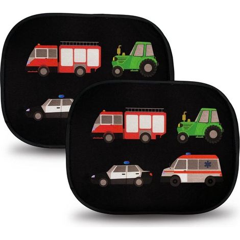Pare-soleil autocollants pour enfants et bébés, véhicules d'urgence et tracteurs, pare-soleil de fenêtre, 44 x 36 cm, pare-soleil de voiture (1/2)